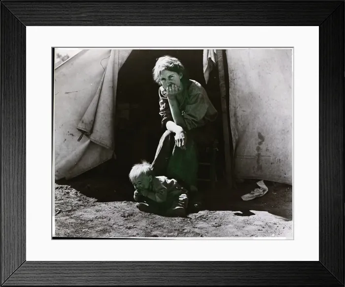 Framed Print : Sharecropper'S Wife And Child; Poverty Framed Print : Sharecropper'S Wife And Child; Poverty