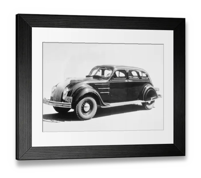 Framed Print : Showroom Display of Early Chrysler Sedan Framed Print : Showroom Display of Early Chrysler Sedan