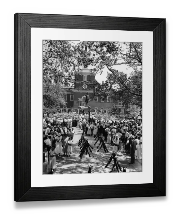 Framed Print : Crowd in Front of Independence Hall Framed Print : Crowd in Front of Independence Hall