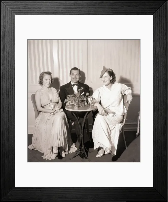 Framed Print : Norma Shearer with Gable and Helen Hayes Framed Print : Norma Shearer with Gable and Helen Hayes