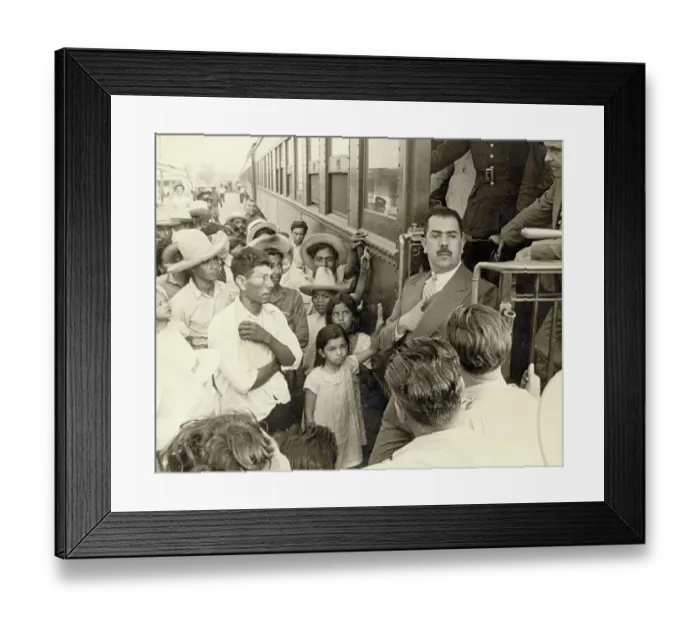 Framed Print : President Lazaro Cardenas of Mexico at Train Station Framed Print : President Lazaro Cardenas of Mexico at Train Station