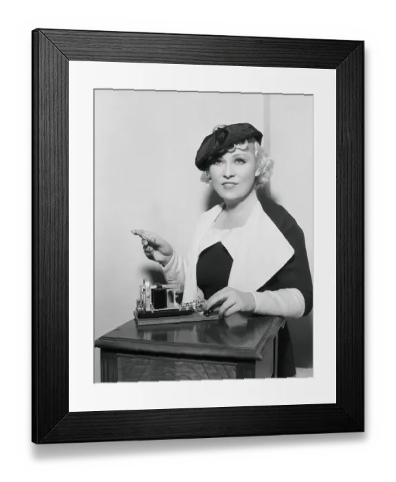 Framed Print : Mae West Gesturing