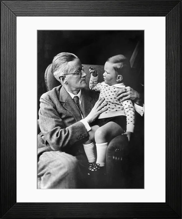 Framed Print : James Joyce with his Grandson