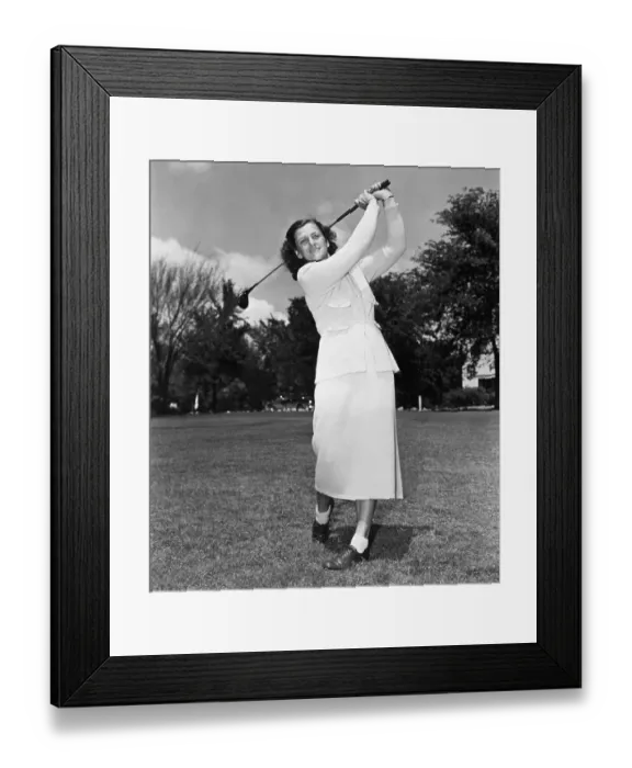 Framed Print : Mildred Didrikson Swinging Golf Club Framed Print : Mildred Didrikson Swinging Golf Club