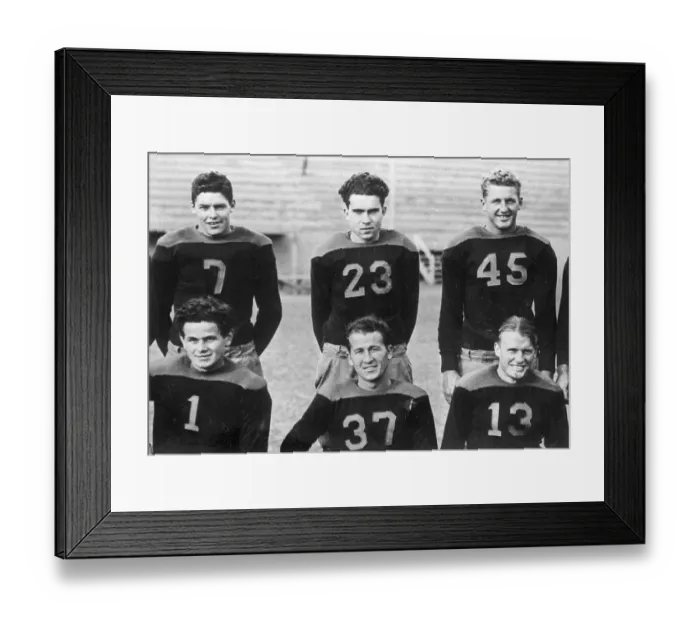 Framed Print : Richard Nixon and Football Players at Whittier College Framed Print : Richard Nixon and Football Players at Whittier College