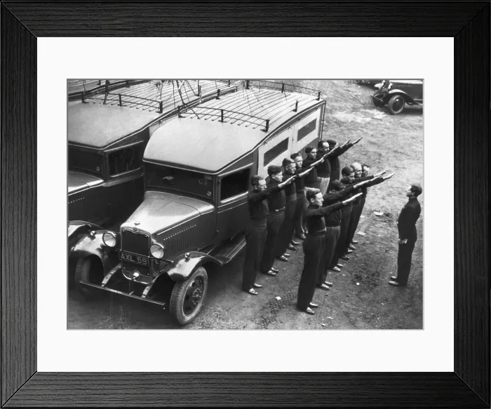Framed Print : Defense Corps Of British Black Shirts
