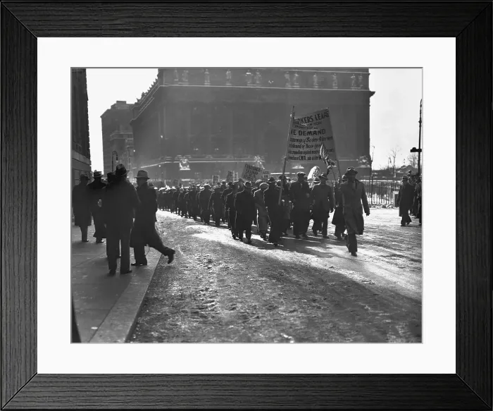 Framed Print : Civil Works Administration Protest Framed Print : Civil Works Administration Protest