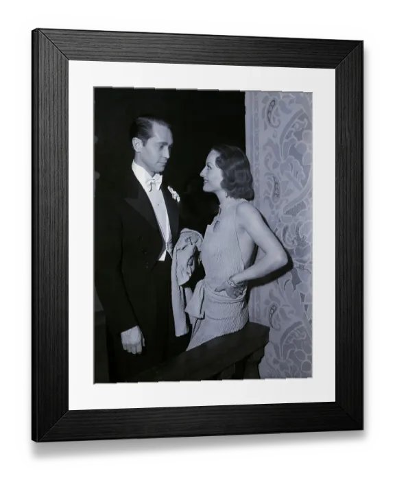 Framed Print : Joan Crawford, Franchot Tone At Hotel Framed Print : Joan Crawford, Franchot Tone At Hotel