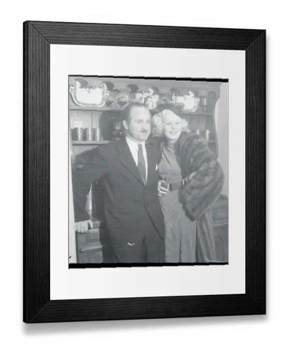 Framed Print : Jean Harlow Posing with Husband Harold Rosson Framed Print : Jean Harlow Posing with Husband Harold Rosson