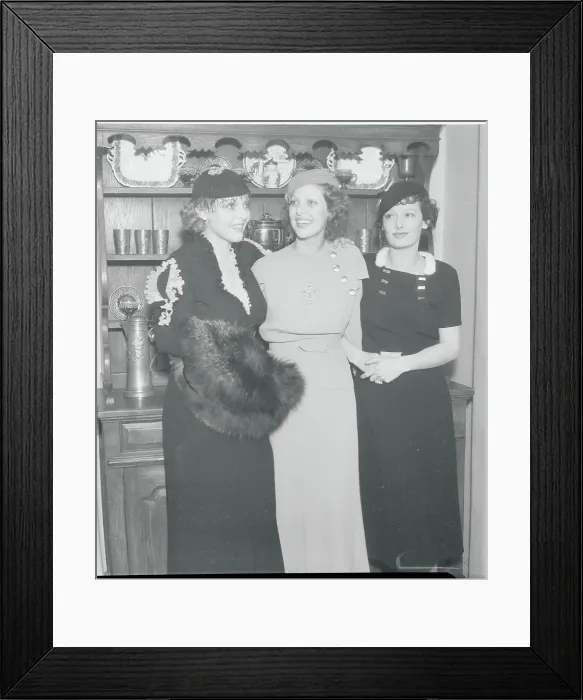 Framed Print : Sally Blane, Loretta Young, and Polly Ann Young Smiling Framed Print : Sally Blane, Loretta Young, and Polly Ann Young Smiling