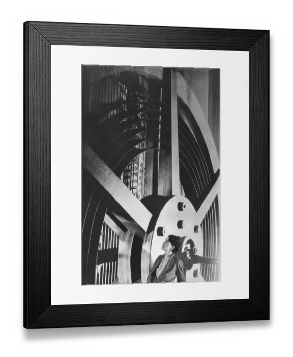 Framed Print : Margaret Bourke-White Before Radio Mural Framed Print : Margaret Bourke-White Before Radio Mural