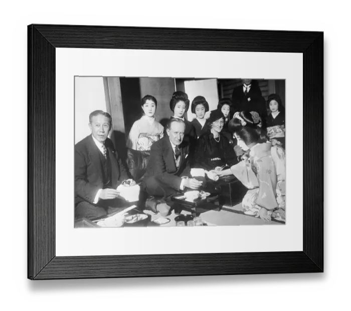 Framed Print : The Marconis At Japanese Honor Dinner
