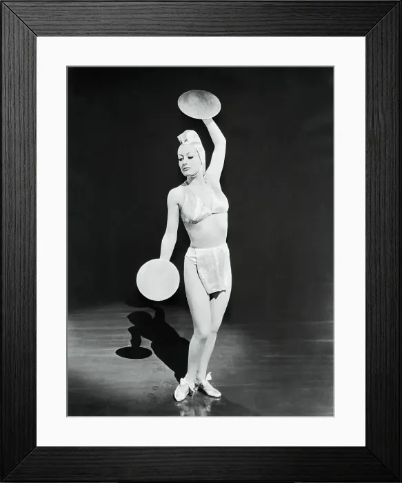 Framed Print : Joan Crawford Posing with Cymbals Framed Print : Joan Crawford Posing with Cymbals