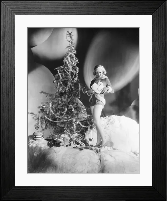 Framed Print : Claire Trevor Poses with Heart and Tree Framed Print : Claire Trevor Poses with Heart and Tree