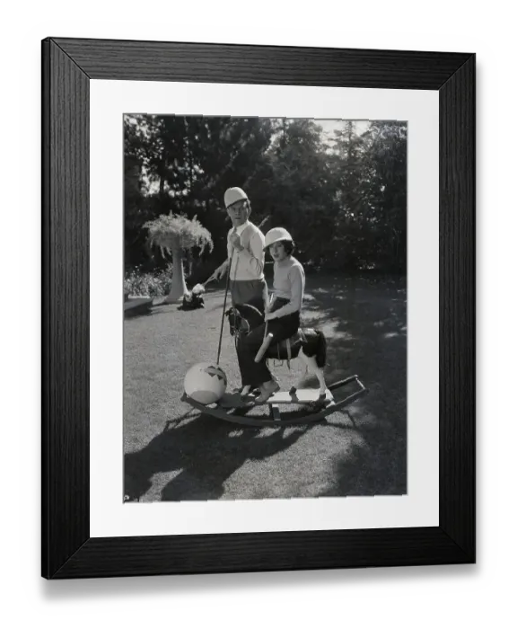 Framed Print : George Burns And Gracie Allen Play Polo Framed Print : George Burns And Gracie Allen Play Polo