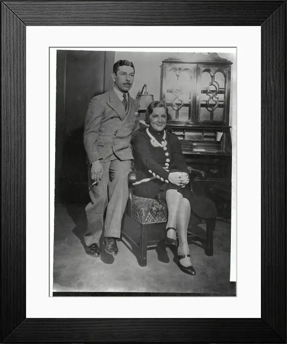 Framed Print : Mike Romanoff and Mary McCormic Posing Together Framed Print : Mike Romanoff and Mary McCormic Posing Together