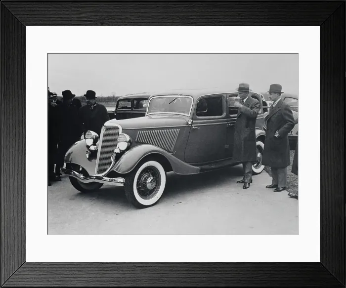 Framed Print : Henry Ford and Son with Spectators at Car Show Framed Print : Henry Ford and Son with Spectators at Car Show