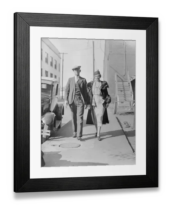 Framed Print : Victoria Price and Jack Tiller Arriving at Court Framed Print : Victoria Price and Jack Tiller Arriving at Court