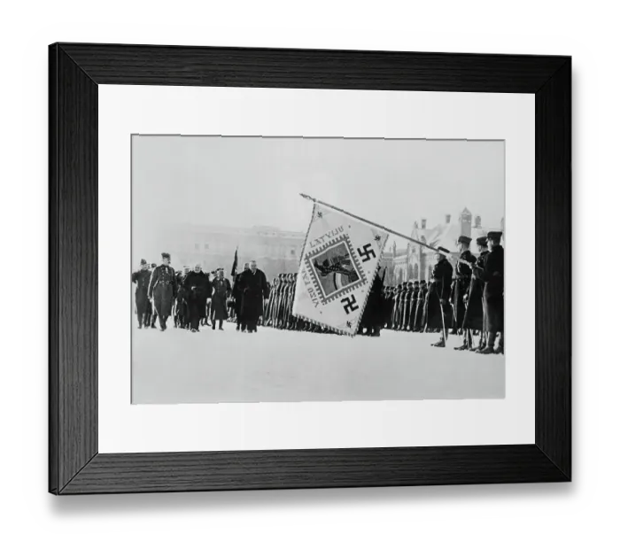 Framed Print : Latvian Military Being Reviewed Framed Print : Latvian Military Being Reviewed