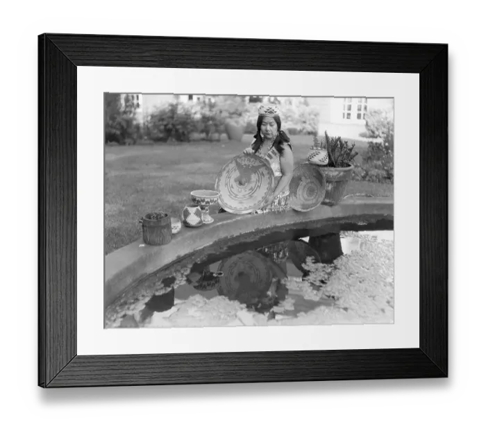 Framed Print : Princess Hahaop Moraqua Displays NRA Basket Framed Print : Princess Hahaop Moraqua Displays NRA Basket