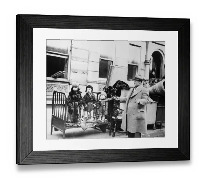 Framed Print : Babies Evicted from Apartment Framed Print : Babies Evicted from Apartment