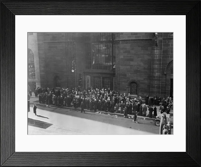 Framed Print : People Depositing at Bowery Bank Framed Print : People Depositing at Bowery Bank