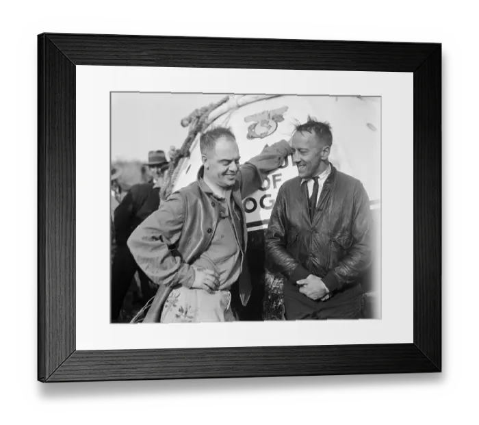 Framed Print : Portrait of Thomas Settle and Chester Fordney Laughing Framed Print : Portrait of Thomas Settle and Chester Fordney Laughing