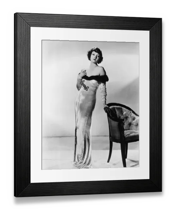 Framed Print : Myrna Loy In Glamorous Velvet Gown Framed Print : Myrna Loy In Glamorous Velvet Gown