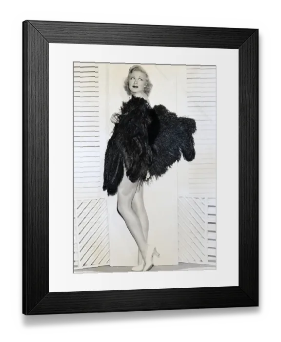 Framed Print : Ginger Rogers Fan Dance for Movie Framed Print : Ginger Rogers Fan Dance for Movie