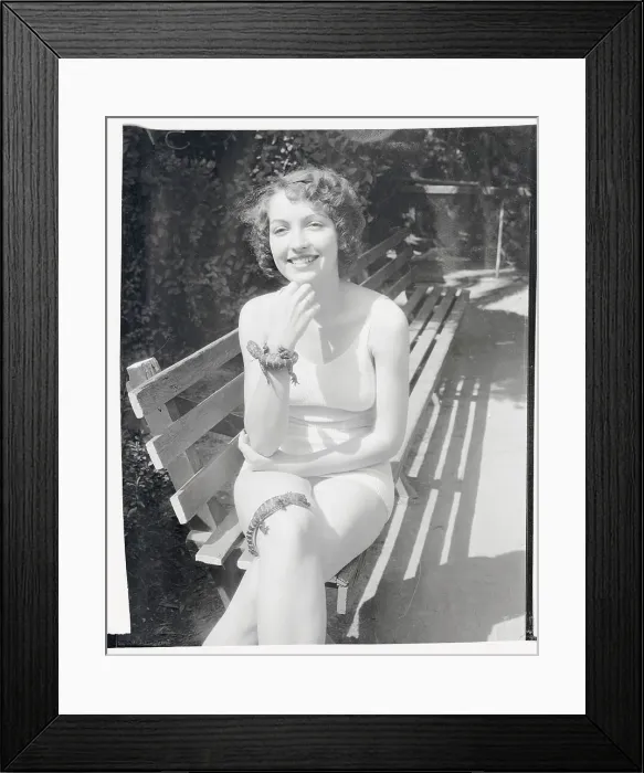 Framed Print : Earlene Heath Displaying the New Gator Fad Framed Print : Earlene Heath Displaying the New Gator Fad