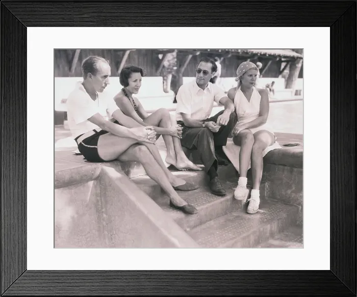 Framed Print : Comedian Groucho Marx Relaxing and Conversing with Hollywood Friends Framed Print : Comedian Groucho Marx Relaxing and Conversing with Hollywood Friends