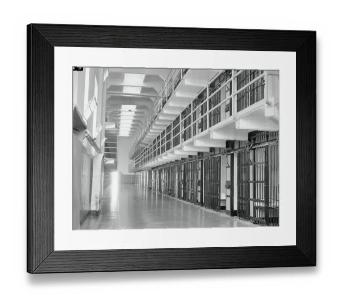 Framed Print : Interior View of Alcatraz Prison Framed Print : Interior View of Alcatraz Prison