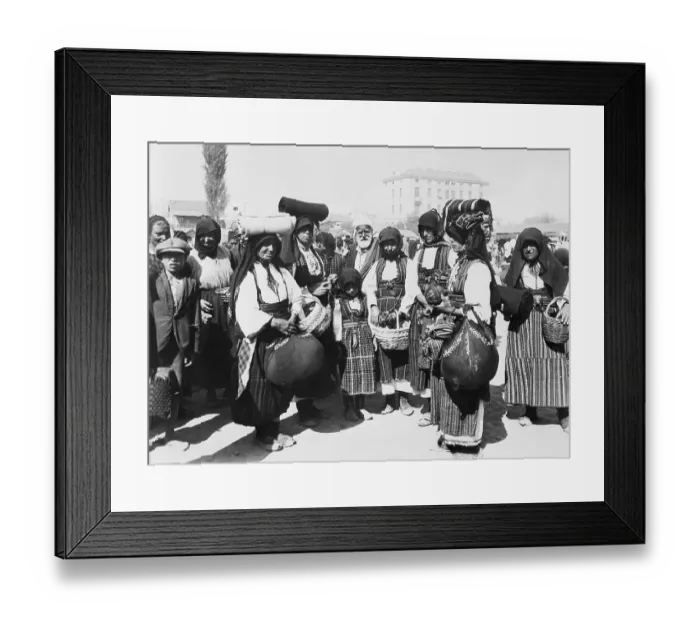 Framed Print : Peasant Women Throng Marketplace Framed Print : Peasant Women Throng Marketplace