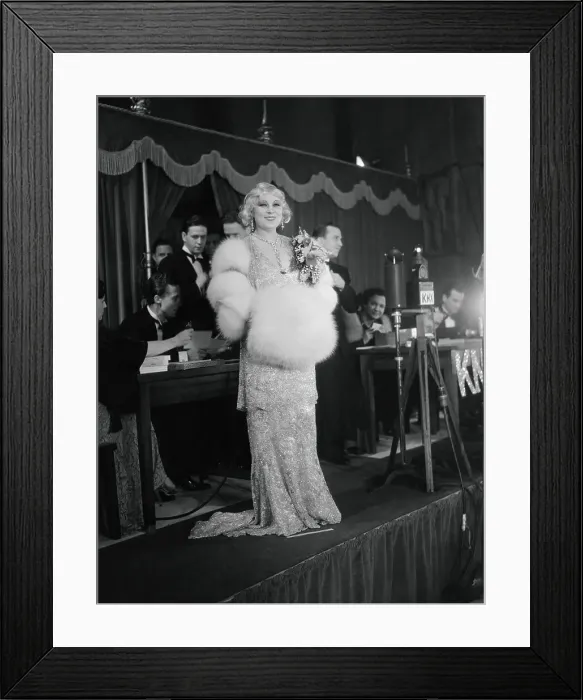 Framed Print : Actress Mae West Posing at Theater Framed Print : Actress Mae West Posing at Theater