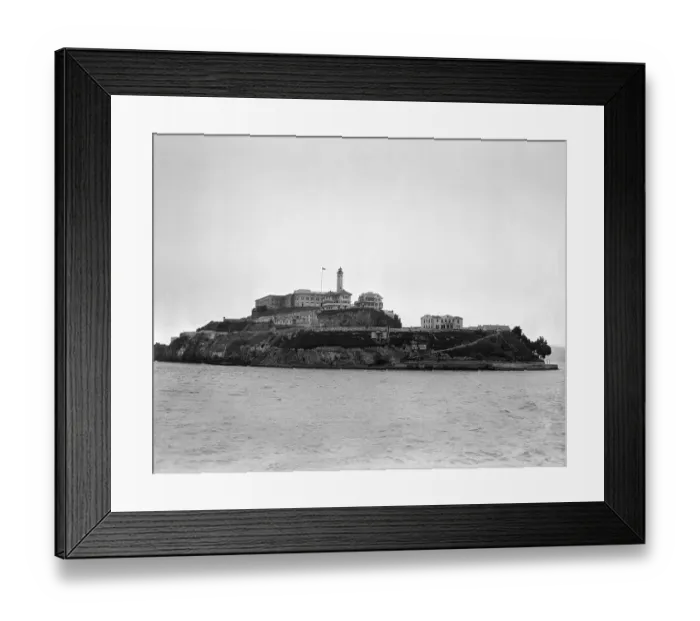 Framed Print : Alcatraz Island from Sea Level Framed Print : Alcatraz Island from Sea Level