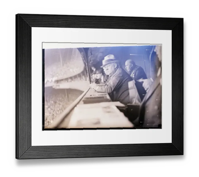 Framed Print : John J. McGraw Watches Baseball Game Framed Print : John J. McGraw Watches Baseball Game
