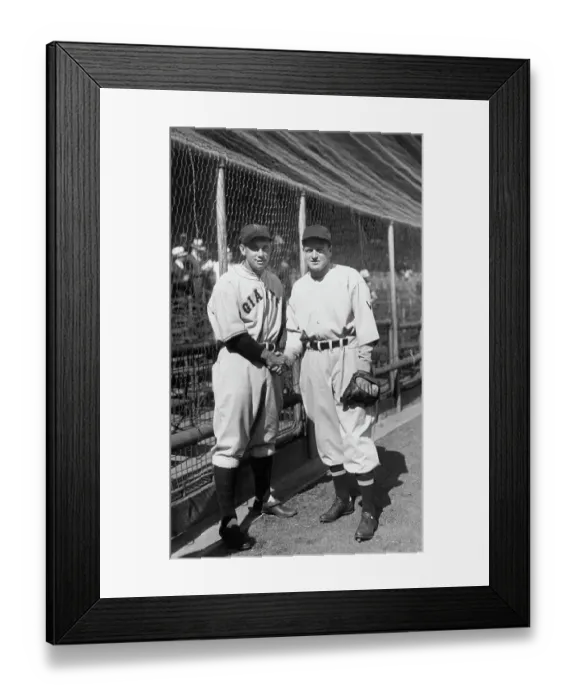 Framed Print : Bill Terry And Joe Cronin Shake Hands Framed Print : Bill Terry And Joe Cronin Shake Hands