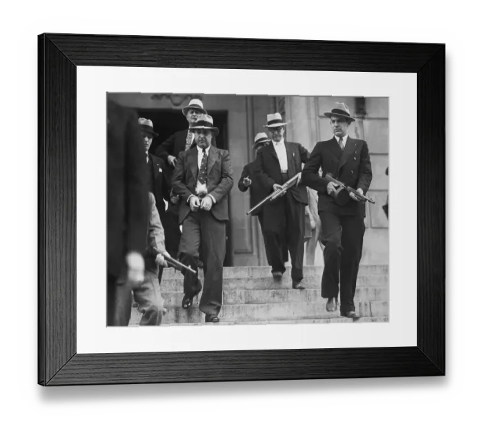 Framed Print : Police Escorting Machine Gun Kelly from Jail Framed Print : Police Escorting Machine Gun Kelly from Jail