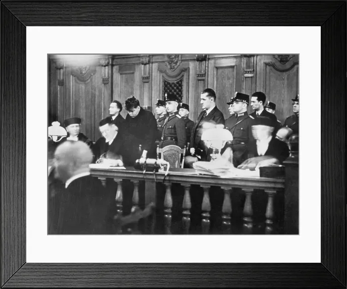Framed Print : Van Der Lubbe Listening to His Death Sentence Framed Print : Van Der Lubbe Listening to His Death Sentence