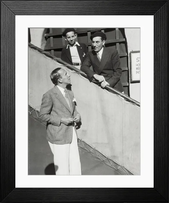 Framed Print : Groucho Marx and Son Conversing with Charles Butterworth Framed Print : Groucho Marx and Son Conversing with Charles Butterworth