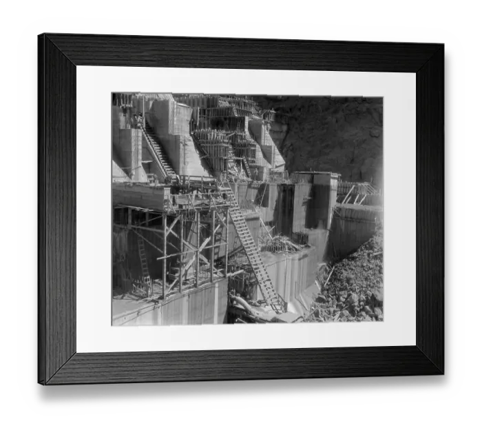 Framed Print : Boulder Dam Construction Framed Print : Boulder Dam Construction