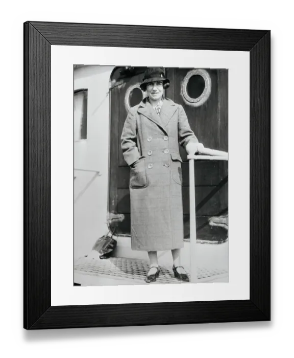Framed Print : Margaret Mead Standing on Liner Framed Print : Margaret Mead Standing on Liner