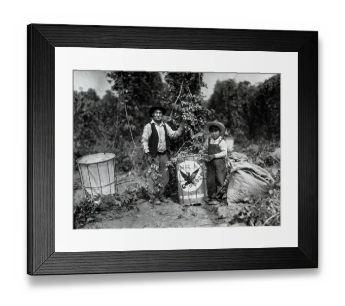 Framed Print : Native American Farm Workers Framed Print : Native American Farm Workers