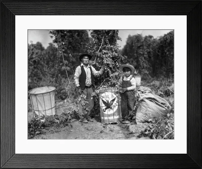 Framed Print : Native Americans Working in Field Framed Print : Native Americans Working in Field