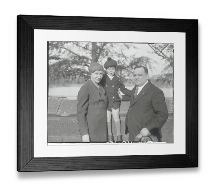 Framed Print : Fiorello LaGuardia with Wife and Daughter Framed Print : Fiorello LaGuardia with Wife and Daughter