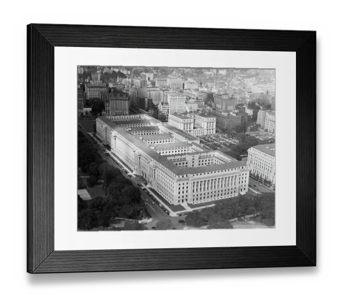 Framed Print : Aerial View Of Department Of Commerce Framed Print : Aerial View Of Department Of Commerce