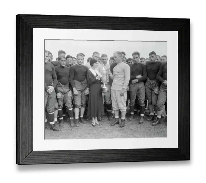 Framed Print : Mrs. Knute Rockne At Captain Cup Ceremony Framed Print : Mrs. Knute Rockne At Captain Cup Ceremony