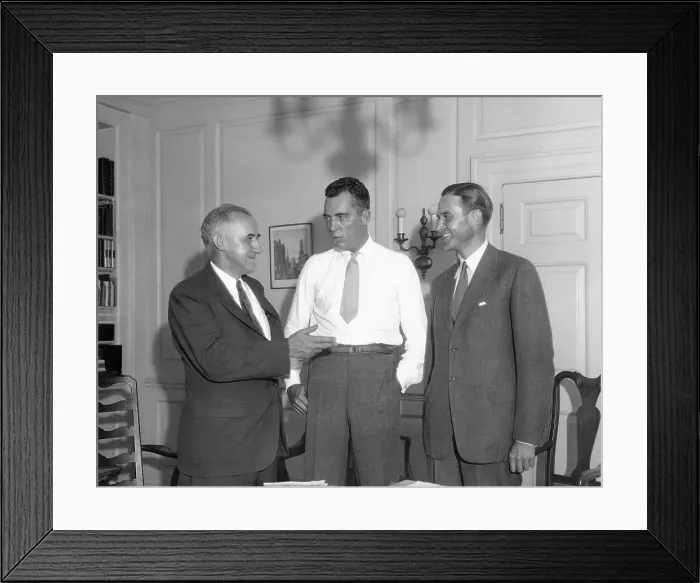 Framed Print : Raymond Moley Conversing with Others Framed Print : Raymond Moley Conversing with Others