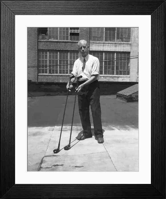 Framed Print : Willie Dunn with Two-Headed Golf Clubs Framed Print : Willie Dunn with Two-Headed Golf Clubs