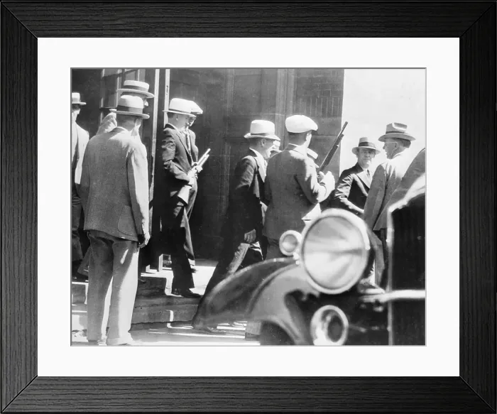 Framed Print : Federal Agents Escorting Gang Members Framed Print : Federal Agents Escorting Gang Members